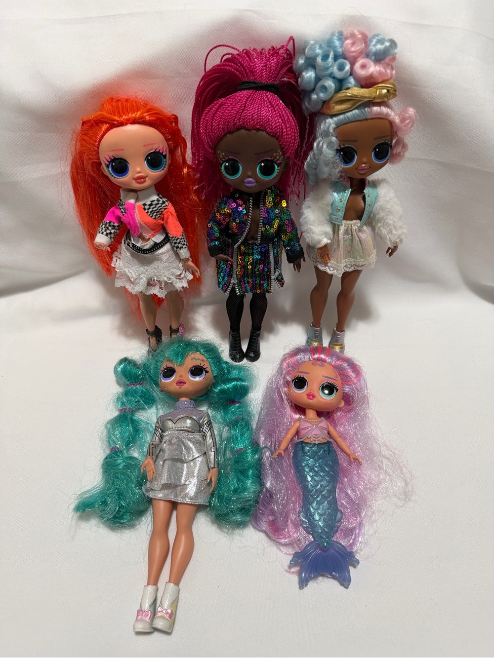 L.O.L. Surprise! Dolls Set - Pink, Orange, Turquoise, Purple, Silver